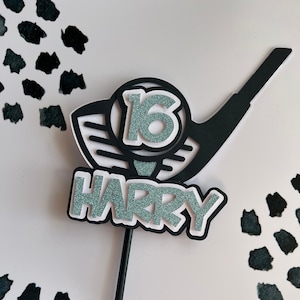 Golf Cake Topper - Personalised Party Decor | Sporty Birthday Party | Golf Party | Golf Club | Golfer Birthday