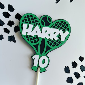 Tennis Theme Cake Topper - Personalised Sport Cake Decor | US Open Tennis | Tennis Birthday Party