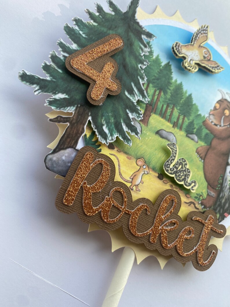 Gruffalo Theme Birthday Cake Topper Personalised Birthday Etsy UK