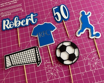 Football Theme Cupcake Toppers - Card Toppers | Football Party | Sports Birthday Party | Football Celebration | Soccer Party