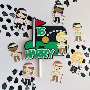 Character Golf Cake Topper - Personalised Party Decor | Sporty Birthday Party | Golf Party
