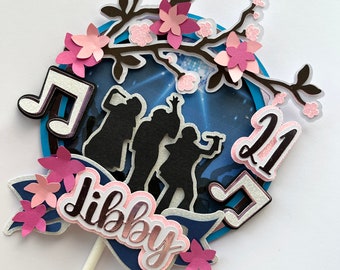 Greek Party Theme Birthday Cake Topper - Personalised Birthday Party Decor | Abba Birthday Party | Cake Decoration, Mum Grandma Mamma