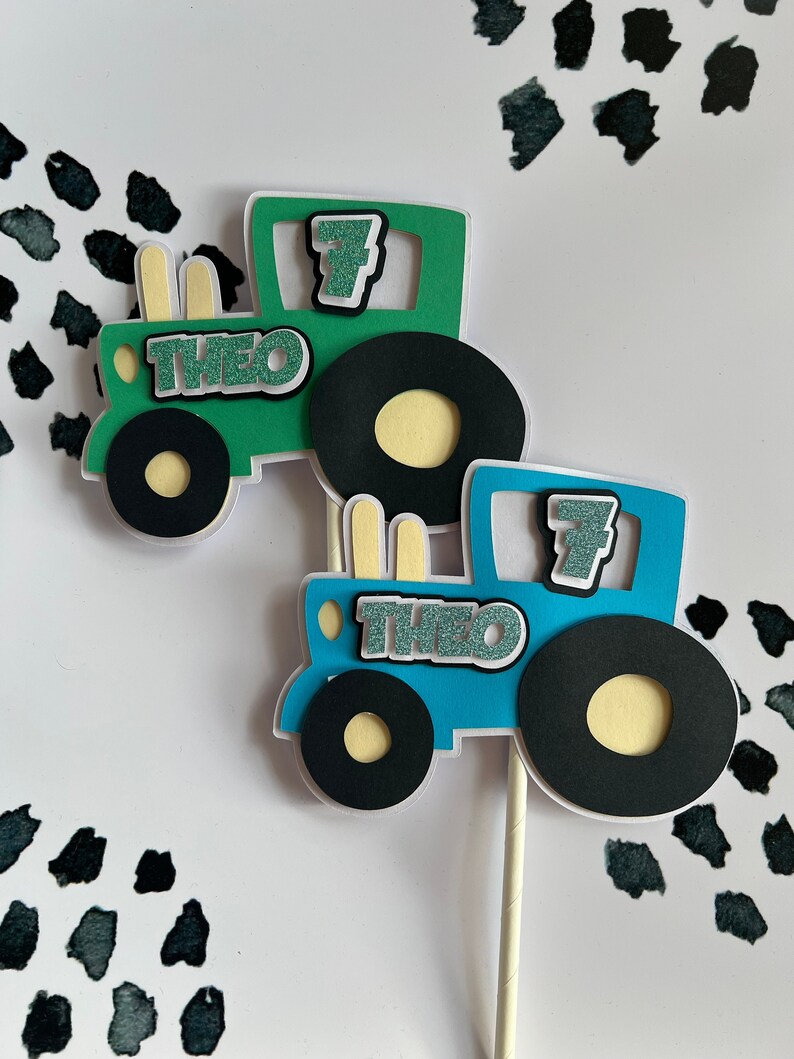 Tractor Cake Topper Multi Colours Personalised Cake Topper Etsy UK