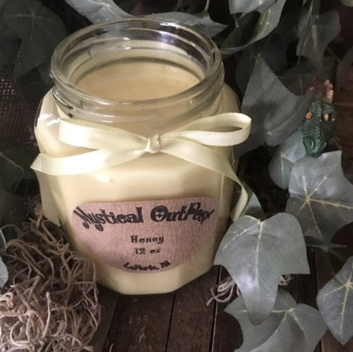 Honey Scented 12 Oz Soy Candle Etsy UK