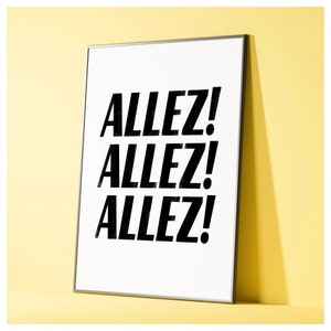 Allez Tour de France cycling retro typography poster gift Allez Allez Allez