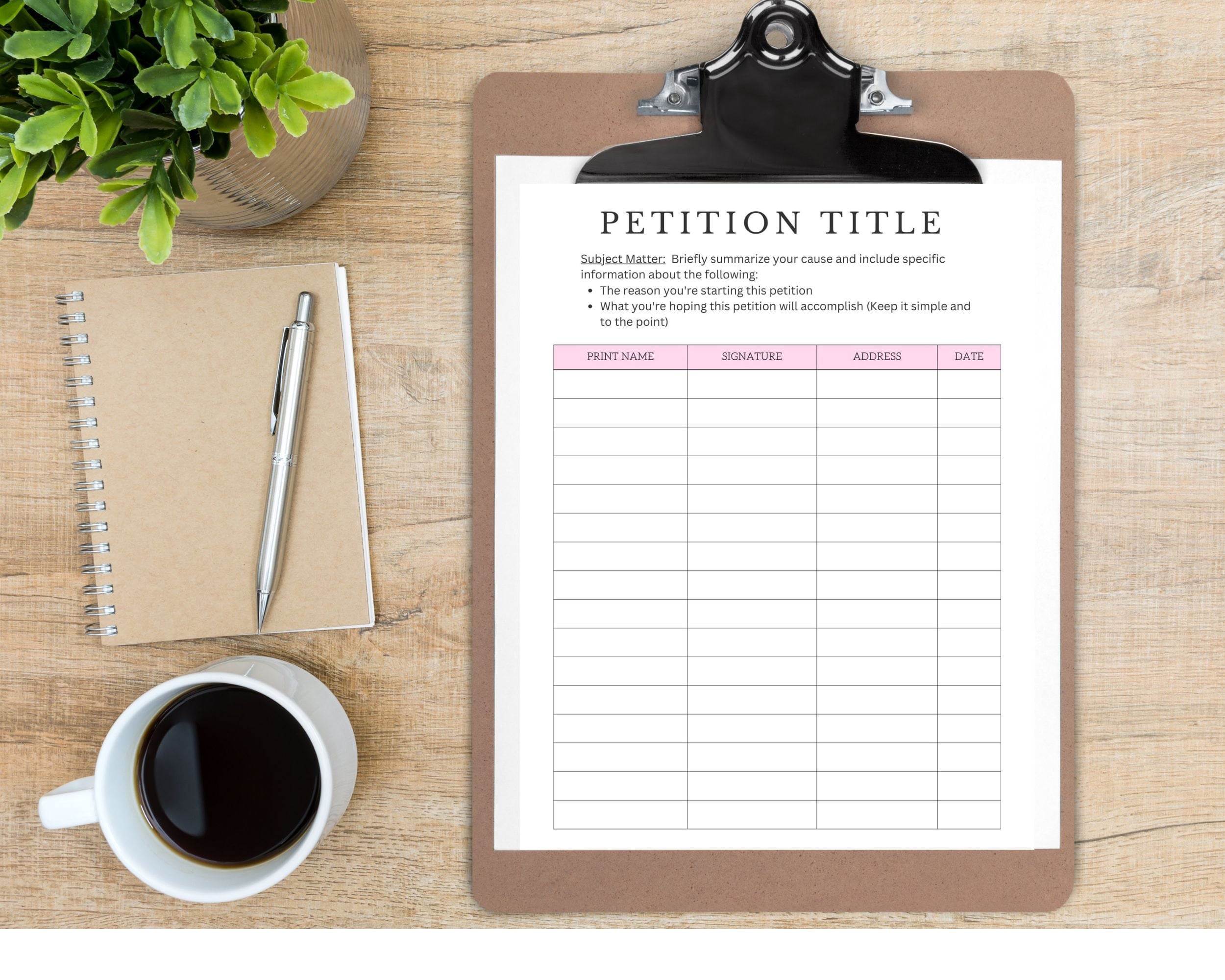 Petition Template Editable Digital Download Canva, Petition Sign Up Sheet, Charity Petition, Petition Paper, Editable Canva Template,