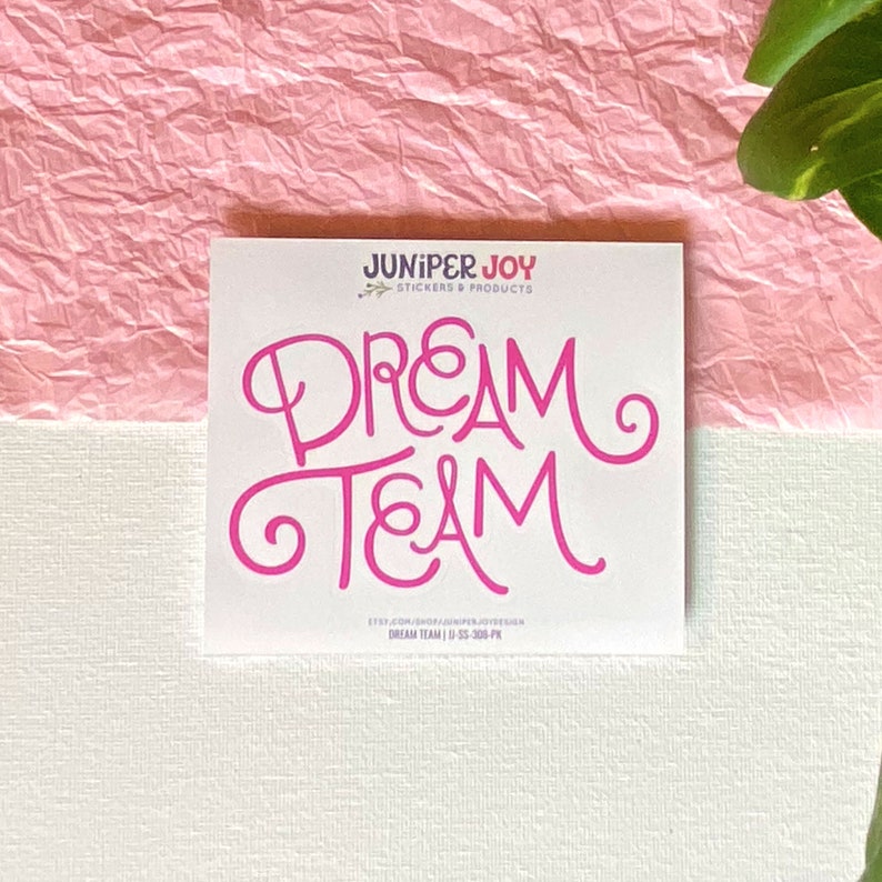 Dream Team Swirly Type Sticker for Your Nalgene Water Bottle Laptop ...