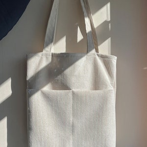 Tote Bag, aesthetic bag, Cord bag, Cord, Cord Tote Bag Bild 1