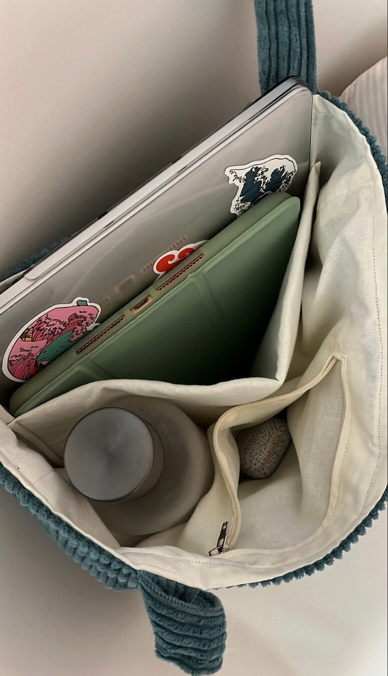 Tote Bag, aesthetic bag, Cord bag, Cord, Cord Tote Bag Bild 6