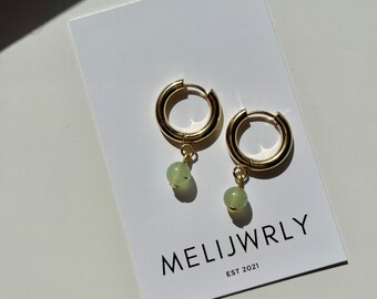 prehinit gemstone earrings