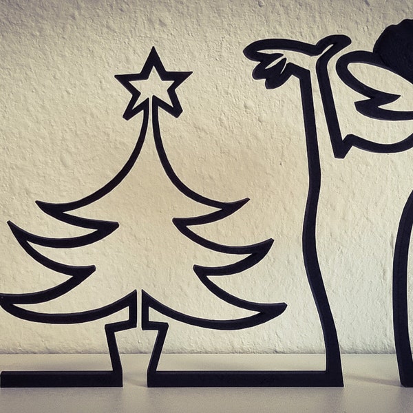 La Linea figure | “Looking forward to Christmas” | large selection of colors | up to 40 cm | Wall Art Wall Art | Stick figures | Gift