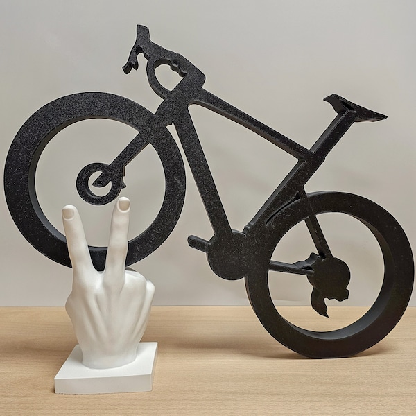 Fahrrad Silhouette | Fahrrad Skulptur | Wanddekoration Statue | Radfahrer Geschenk | bis zu 40 cm | diverse Farben | Standdecor | Velofahrer