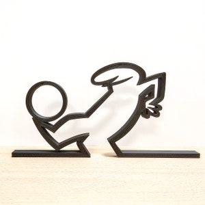 Figurine La Línea | « Les artistes du football sur le ballon » | grand choix de couleurs | jusqu'à 40 cm | Art mural Art mural | Chiffres en bâton | Ajouts | Cadeau
