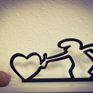 La Linea Figur | "Herz" | große Farbauswahl | bis 40cm | Wall Art Wandkunst | Strichmännchen | Ergänzungen | Geschenk