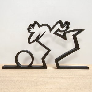 Figura La Linea | "Rigore di calcio" | ampia scelta di colori | fino a 40 cm | Arte da parete Arte da parete | Figure stilizzate | Aggiunte | Regalo