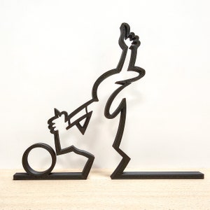 Figurine La Línea | "Hirondelle de faute de football" | grand choix de couleurs | jusqu'à 40 cm | Art mural Art mural | Chiffres en bâton | Ajouts | Cadeau