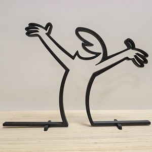 Figurine La Linea | "heureux" | Heureux | grand choix de couleurs | jusqu'à 40 cm | Art mural Art mural | bonhommes allumettes | ajouts | cadeau | Merci