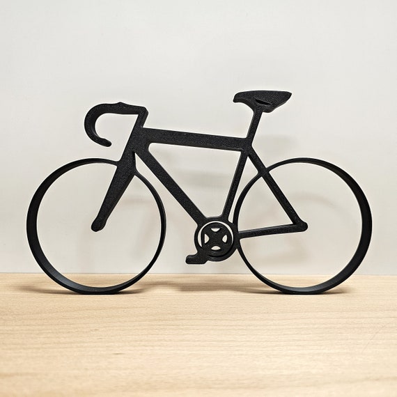 Fahrrad Silhouette | Fahrrad Skulptur | Wanddekoration Statue | Radfahrer Geschenk | bis zu 40 cm | diverse Farben | Standdecor | Velofahrer