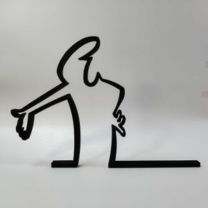 La Linea Figur | "Schimpft 4" | große Farbauswahl | bis 40cm | Wall Art Wandkunst | Strichmännchen | Ergänzungen | Geschenk