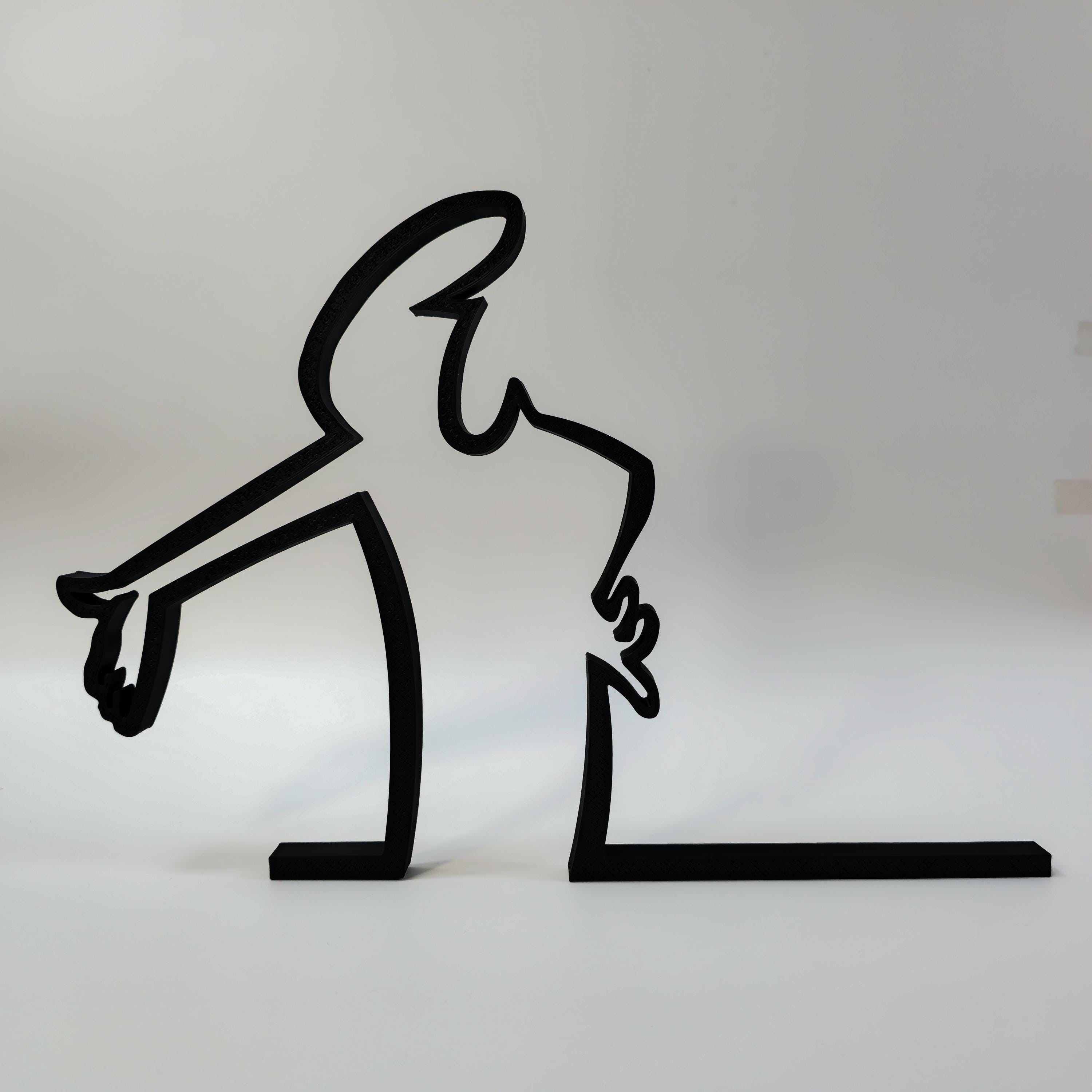 La Linea figure | "Schürt 4" | large color selection | up to 40 cm | Wall Art wall art | Stick figure | Additions | Gift