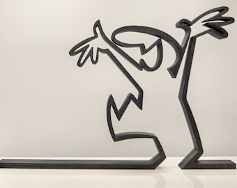 La Linea Figurine Going Crazy with Joy Wall Art Wall Art