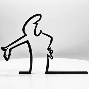 La Linea Figur |  Schimpft 4  | große Farbauswahl | bis 40cm | Personalisierung | Wall Art Wandkunst | 3D wallart | Geschenk