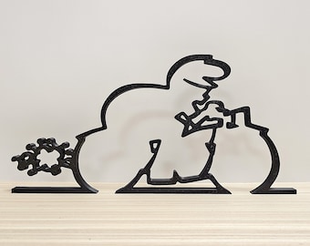 La Linea Figurine | Motorcycle 2 | Wide range of colors | Up to 40 cm | Wall Art | Stick Figure | Additions | Gift