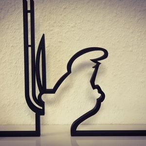 La Linea figure | "on the toilet" | large selection of colors | up to 40 cm | Wall Art Wall Art | Stick figures | Gift | Bath / WC
