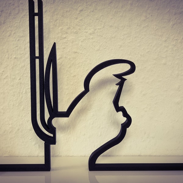 La Linea Figur | "auf der Toilette" | große Farbauswahl | bis 40cm | Wall Art Wandkunst | Strichmännchen | Geschenk | Bad WC