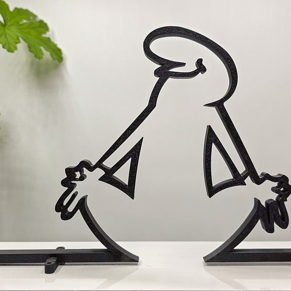 La Linea Figur  " Entspannung durch Meditation " Wall Art Wandkunst