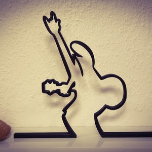 La Linea Figur | "Rockt" | große Farbauswahl | bis 40cm | Wall Art Wandkunst | Strichmännchen | Ergänzungen | Geschenk