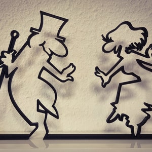 La Linea Figur | "der Tanz" | große Farbauswahl | bis 40cm | Wall Art Wandkunst | Strichmännchen | Ergänzungen | Geschenk