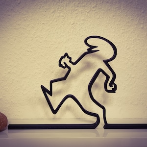 Figura La Línea | "Corriendo" | gran selección de colores | hasta 40 cm | Arte de pared Arte de pared | Figuras de palitos | Adiciones | Regalo