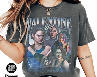 Jill Valentine  RE Game Inspired Shirt, Video Game Heroine Graphic, Comfort Colors Unisex FD