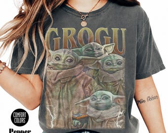 Grogu Star Wars Graphic Tee, Cute Alien Shirt, Comfort Colors Unisex FD