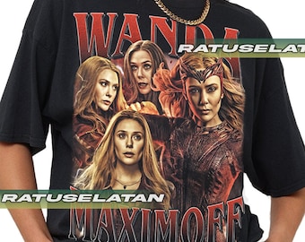Wanda Maximoff Scarlet Witch T-Shirt Fan Art of Wanda Maximoff,Pop Culture Tee,Witch Inspired Gift