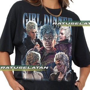 Meme de cena de chicas de Astarion en Baldur's Gate 3, camiseta con humor de vampiros y videojuegos, colores cómodos unisex FD
