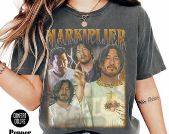 Markiplier YouTube Star Fan Art Tee, Geschenkidee für Gamer Merch, lustiges Internet Shirt LD