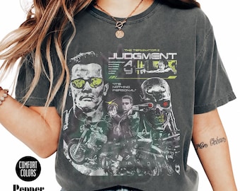 Terminator 2 Judgment Day T Shirt, Vintage Sci Fi Movie Tee, Retro Action Film Shirt, Arnold Schwarzenegger Graphic Tee, 90s Movie Shirt FD