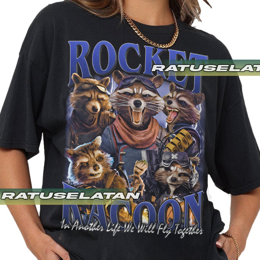 Rocket Racoon GOTG Funny Graphic Shirt, Sci-Fi Marvel Design, Comfort Colors Shirt