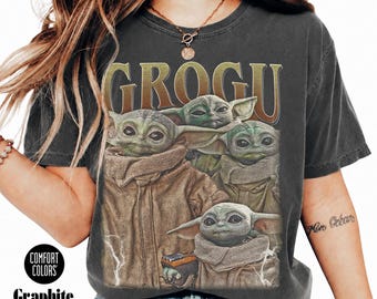 Grogu Star Wars Graphic Tee, Cute Alien Shirt, Comfort Colors Unisex FD