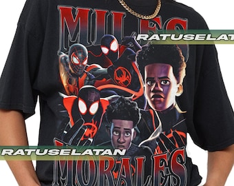 Miles Morales Across the Spider-Verse Shirt, Urban Hero Style, Komfortfarben Shirt LD