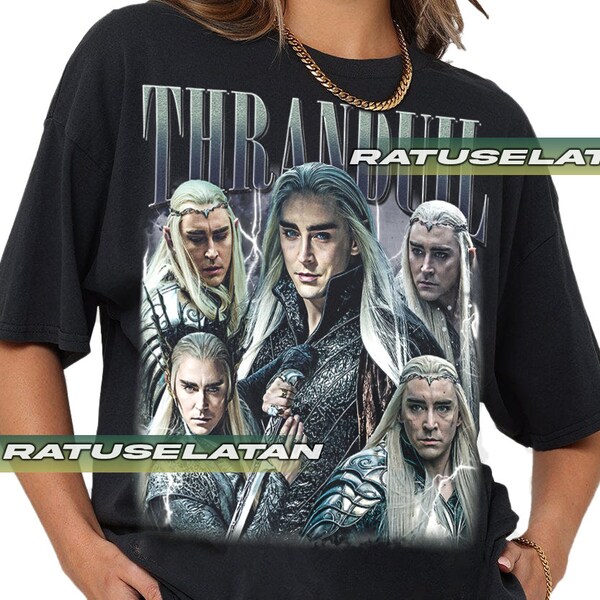 T-shirt Vintage Bootleg Thranduil (Le Seigneur Des Anneaux) - Personnalisable Taille/couleur