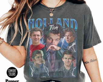 Tom Holland MCU Inspired Shirt, Celebrity Fan Graphic Tee, Comfort Colors Unisex FD