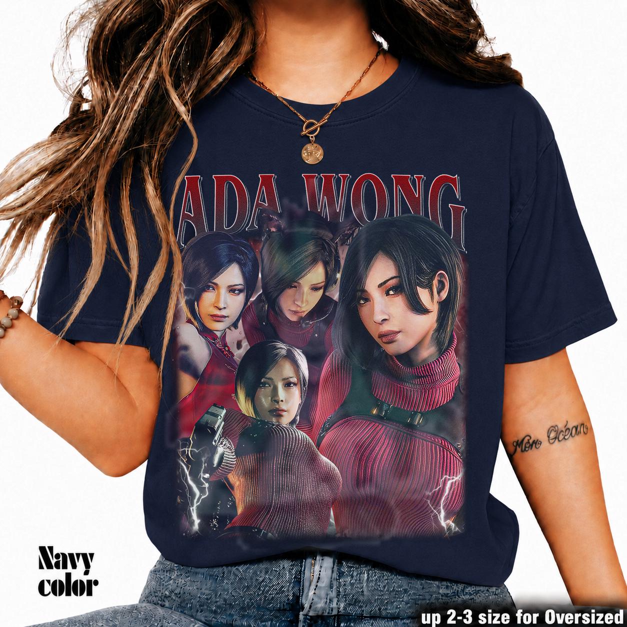 Ada Wong Resident Evil Fan Art Tee, Gamer Girl Graphic Shirt