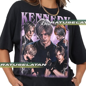 Leon Kennedy Resident Evil Fan Art Tee, Horror Game Graphic, Comfort Colors Unisex Shirt