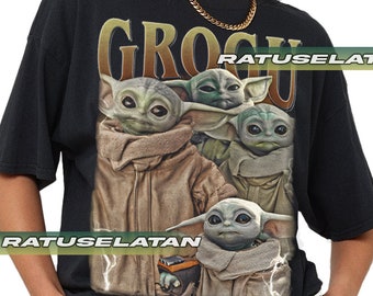 Grogu Star Wars Graphic Tee, süßes Alien-Shirt, Comfort Farben Unisex LD