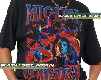 Camiseta em homenagem a Miguel O'Hara no universo do Homem-Aranha, camiseta futurista de quadrinhos, Comfort Colors unissex FD