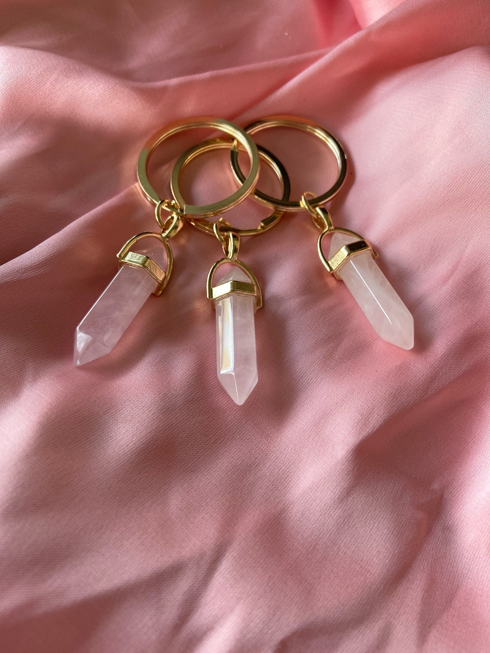 Crystal Keychain Gemstone Keychain Crystal Pendant Keychain Etsy UK