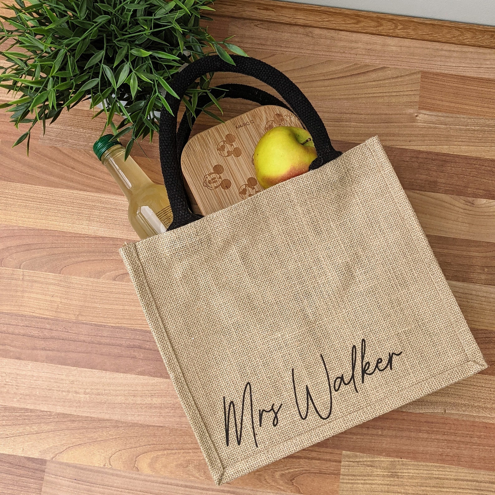 Personalised Jute Lunch Bag Teacher Gift Thank You Gift Etsy